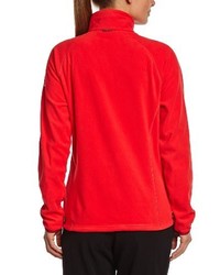 roter Pullover mit einem Reißverschluß von Vaude