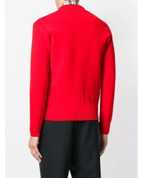 roter Pullover mit einem Reißverschluß von AMI Alexandre Mattiussi