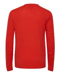 roter Pullover mit einem Rundhalsausschnitt mit Weihnachten Muster von BLEND