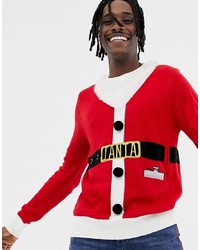 roter Pullover mit einem Rundhalsausschnitt mit Weihnachten Muster von Brave Soul