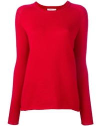 roter Pullover mit einem Rundhalsausschnitt von 6397