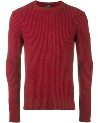 roter Pullover mit einem Rundhalsausschnitt von A.P.C.