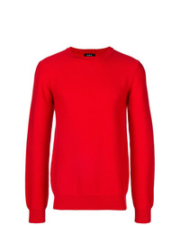 roter Pullover mit einem Rundhalsausschnitt von A.P.C.