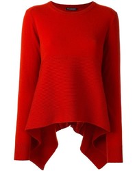 roter Pullover mit einem Rundhalsausschnitt von Alexander McQueen