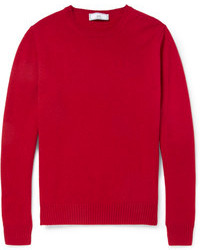 roter Pullover mit einem Rundhalsausschnitt von Ami