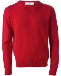 roter Pullover mit einem Rundhalsausschnitt von Ami