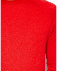 roter Pullover mit einem Rundhalsausschnitt von Asos