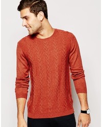 roter Pullover mit einem Rundhalsausschnitt von Asos