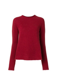 roter Pullover mit einem Rundhalsausschnitt von Aspesi