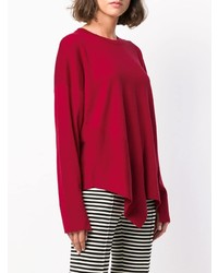 roter Pullover mit einem Rundhalsausschnitt von Zanone