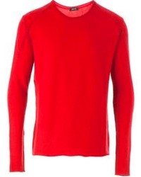 roter Pullover mit einem Rundhalsausschnitt von Avant Toi