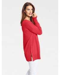 roter Pullover mit einem Rundhalsausschnitt von B.C. BEST CONNECTIONS by Heine