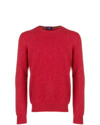 roter Pullover mit einem Rundhalsausschnitt von Barba