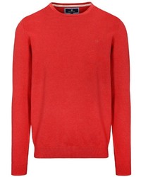roter Pullover mit einem Rundhalsausschnitt von BASEFIELD