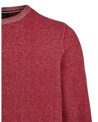 roter Pullover mit einem Rundhalsausschnitt von Bexleys man