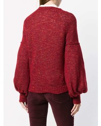 roter Pullover mit einem Rundhalsausschnitt von Philosophy di Lorenzo Serafini