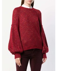 roter Pullover mit einem Rundhalsausschnitt von Philosophy di Lorenzo Serafini