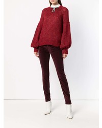 roter Pullover mit einem Rundhalsausschnitt von Philosophy di Lorenzo Serafini