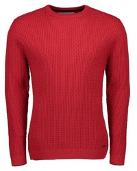 roter Pullover mit einem Rundhalsausschnitt von Blue Seven