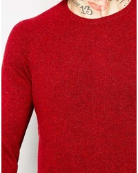 roter Pullover mit einem Rundhalsausschnitt von Asos