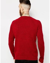 roter Pullover mit einem Rundhalsausschnitt von Asos