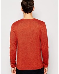 roter Pullover mit einem Rundhalsausschnitt von Asos