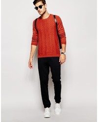 roter Pullover mit einem Rundhalsausschnitt von Asos