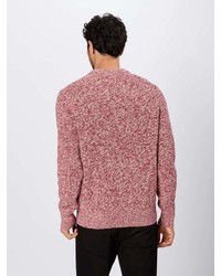 roter Pullover mit einem Rundhalsausschnitt von Calvin Klein
