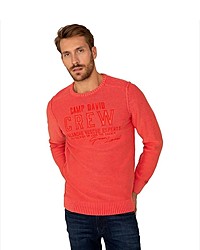 roter Pullover mit einem Rundhalsausschnitt von Camp David