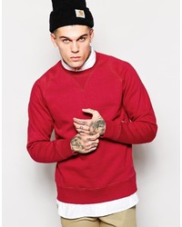 roter Pullover mit einem Rundhalsausschnitt von Carhartt