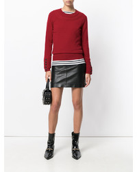 roter Pullover mit einem Rundhalsausschnitt von Burberry