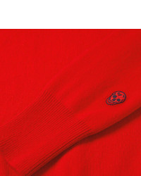 roter Pullover mit einem Rundhalsausschnitt von Alexander McQueen