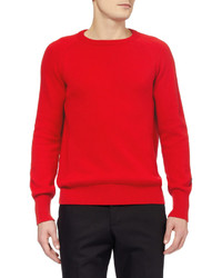 roter Pullover mit einem Rundhalsausschnitt von Alexander McQueen