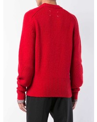 roter Pullover mit einem Rundhalsausschnitt von Maison Margiela