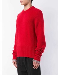 roter Pullover mit einem Rundhalsausschnitt von Maison Margiela