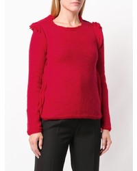 roter Pullover mit einem Rundhalsausschnitt von Comme des Garcons