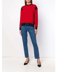 roter Pullover mit einem Rundhalsausschnitt von Sonia Rykiel