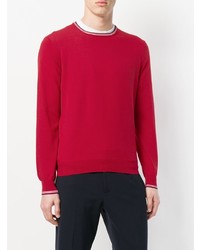 roter Pullover mit einem Rundhalsausschnitt von Fay