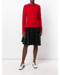 roter Pullover mit einem Rundhalsausschnitt von Comme Des Garçons Noir Kei Ninomiya