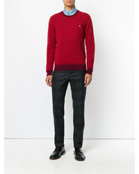 roter Pullover mit einem Rundhalsausschnitt von Etro