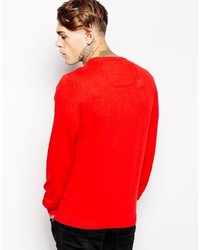 roter Pullover mit einem Rundhalsausschnitt von Diesel
