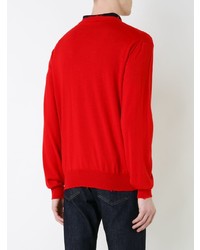 roter Pullover mit einem Rundhalsausschnitt von Kent & Curwen