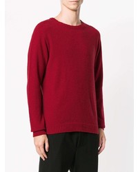 roter Pullover mit einem Rundhalsausschnitt von Mauro Grifoni