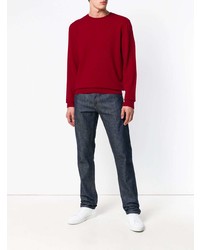 roter Pullover mit einem Rundhalsausschnitt von A.P.C.