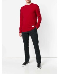 roter Pullover mit einem Rundhalsausschnitt von Department 5