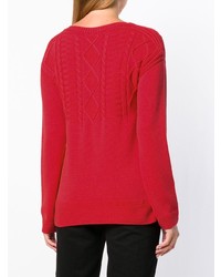 roter Pullover mit einem Rundhalsausschnitt von Barbour