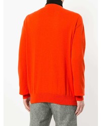 roter Pullover mit einem Rundhalsausschnitt von Jil Sander