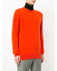 roter Pullover mit einem Rundhalsausschnitt von Jil Sander