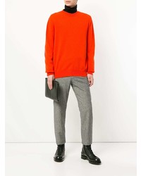 roter Pullover mit einem Rundhalsausschnitt von Jil Sander