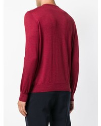 roter Pullover mit einem Rundhalsausschnitt von Barba